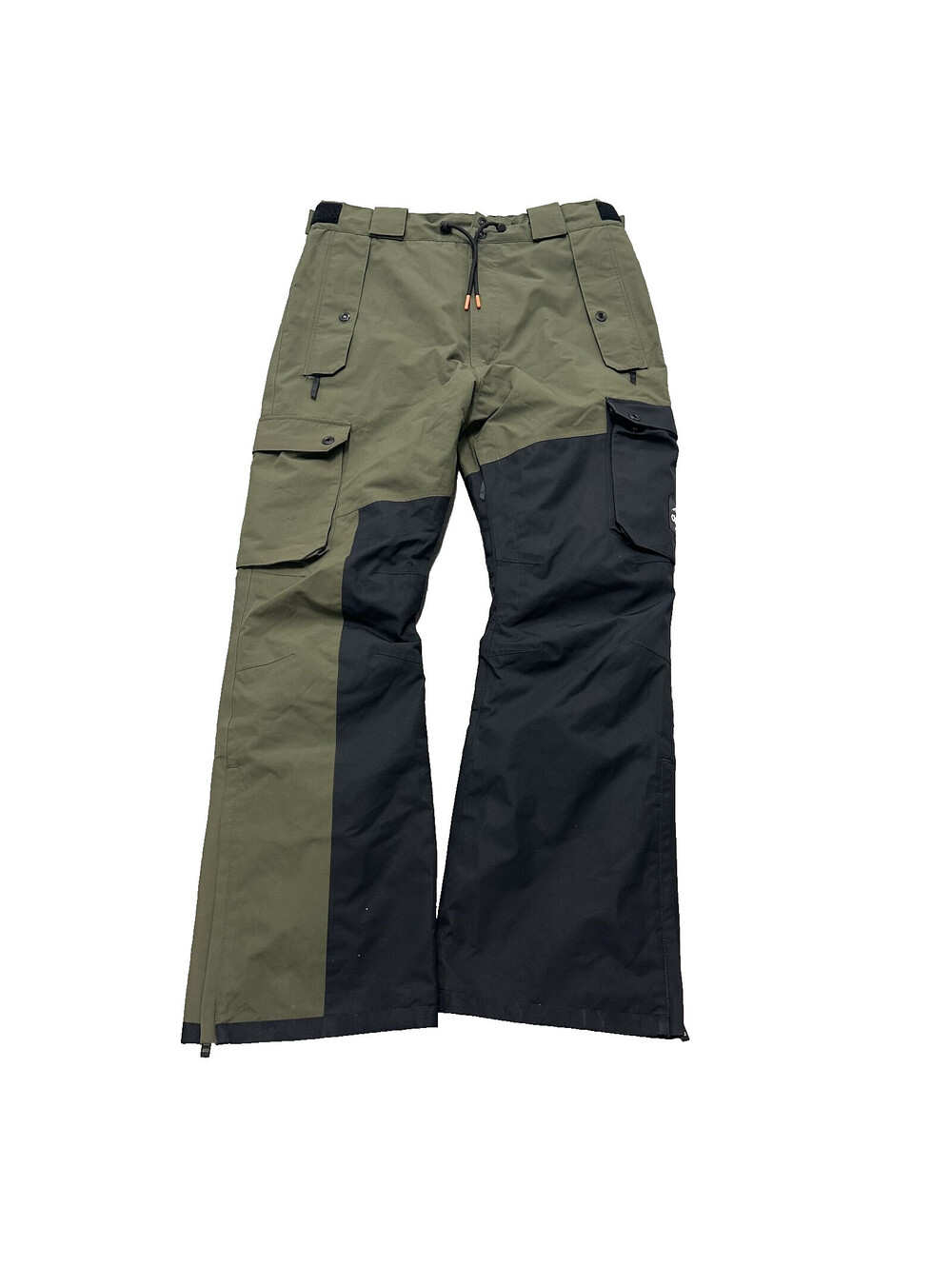 Dope Snowboard Pants Mens Large Green Olive Black Ski Snow Insulated 36x30 Zip
